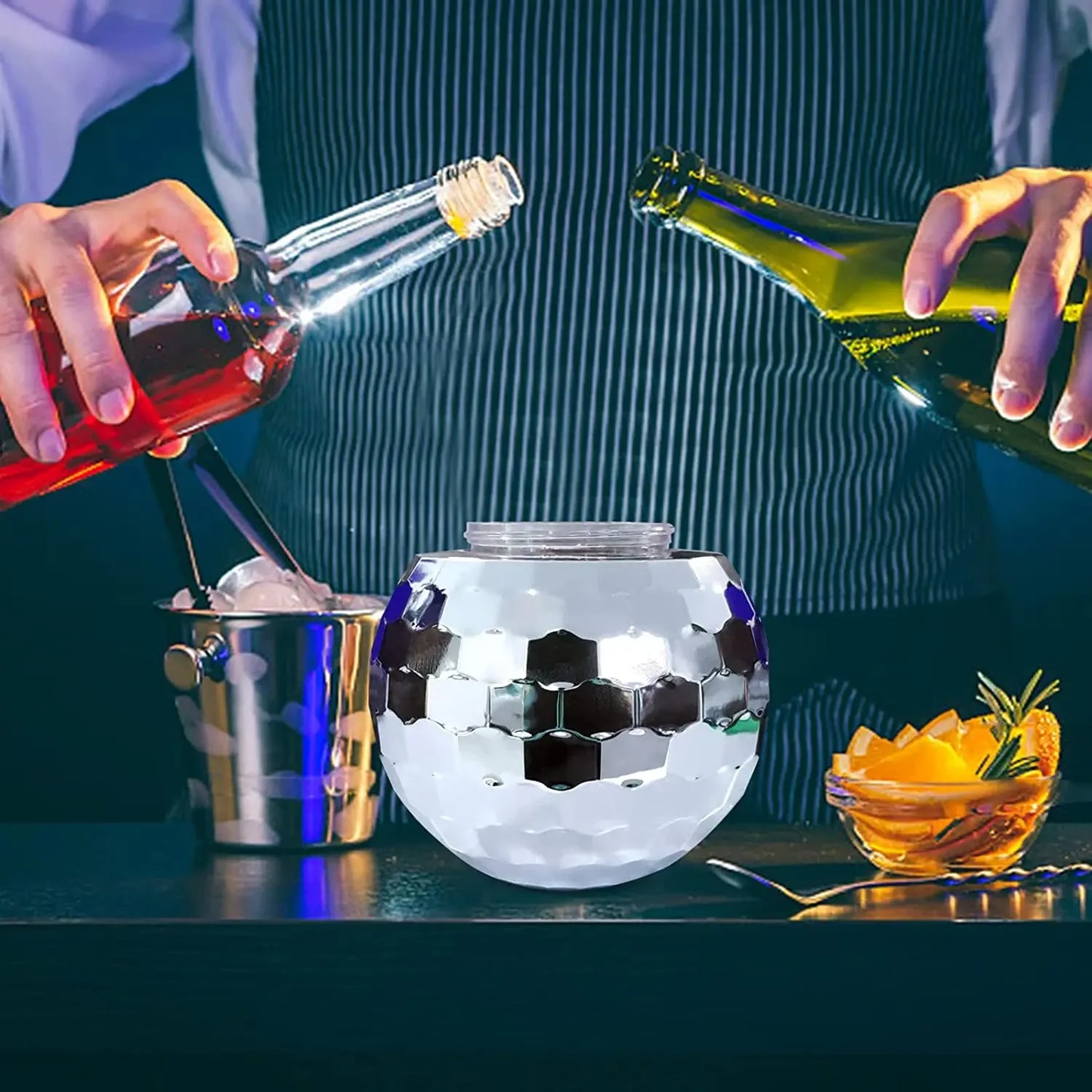 600ml Creative Disco Ball Cups with Lid and Straw Tumbler