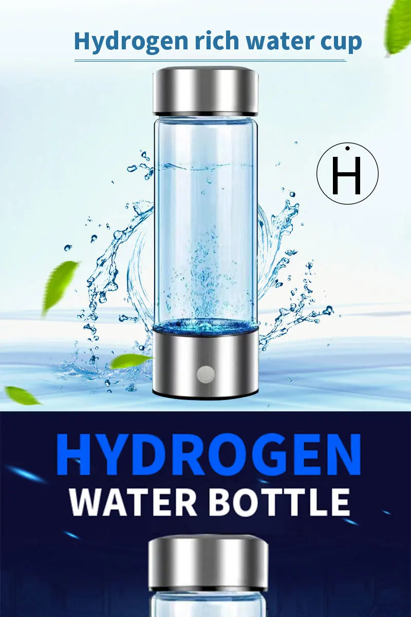 420ml or 14. 20z Hydrogen-Rich Water Cup Electric Hydrogen Rich Water Generator Bottle Titanium Quality Filter Portable Antioxidant Lonizer