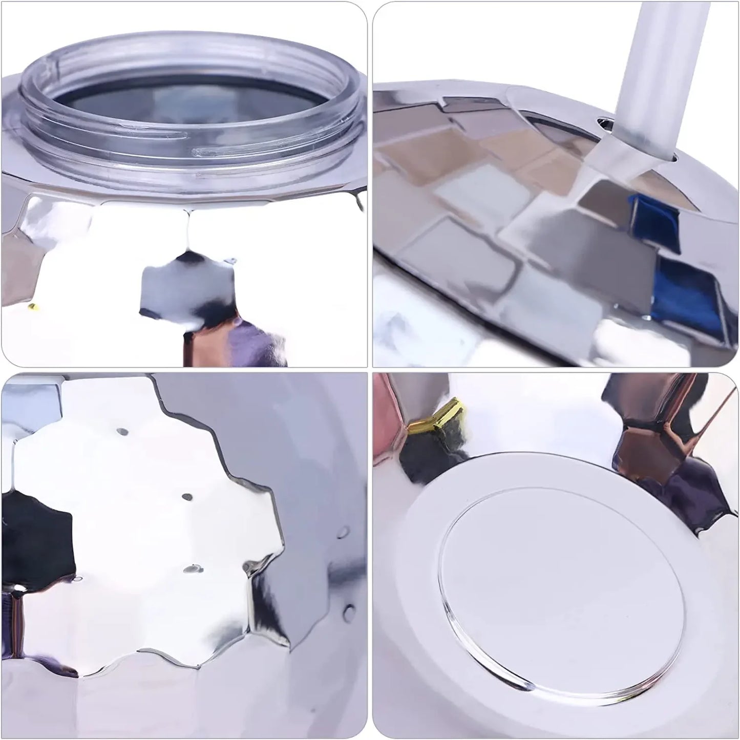 600ml Creative Disco Ball Cups with Lid and Straw Tumbler