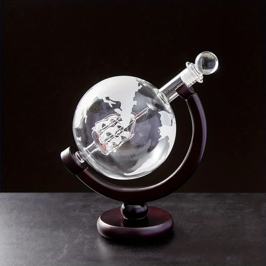 900ML Creative Globe Decanter Set with Lead-free Carafe