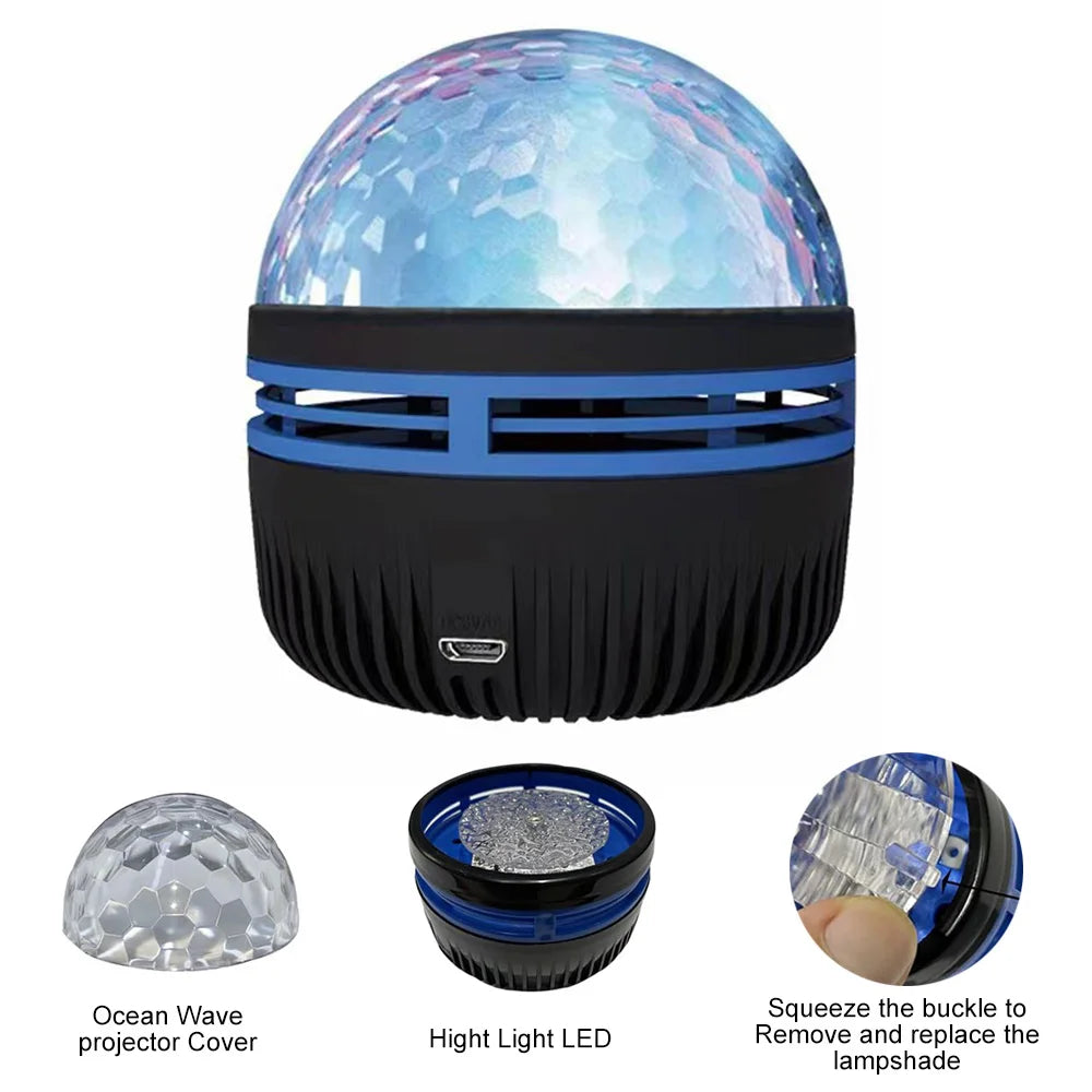 USB Aurora Projection Mini Lamp Creative Night Light Gift