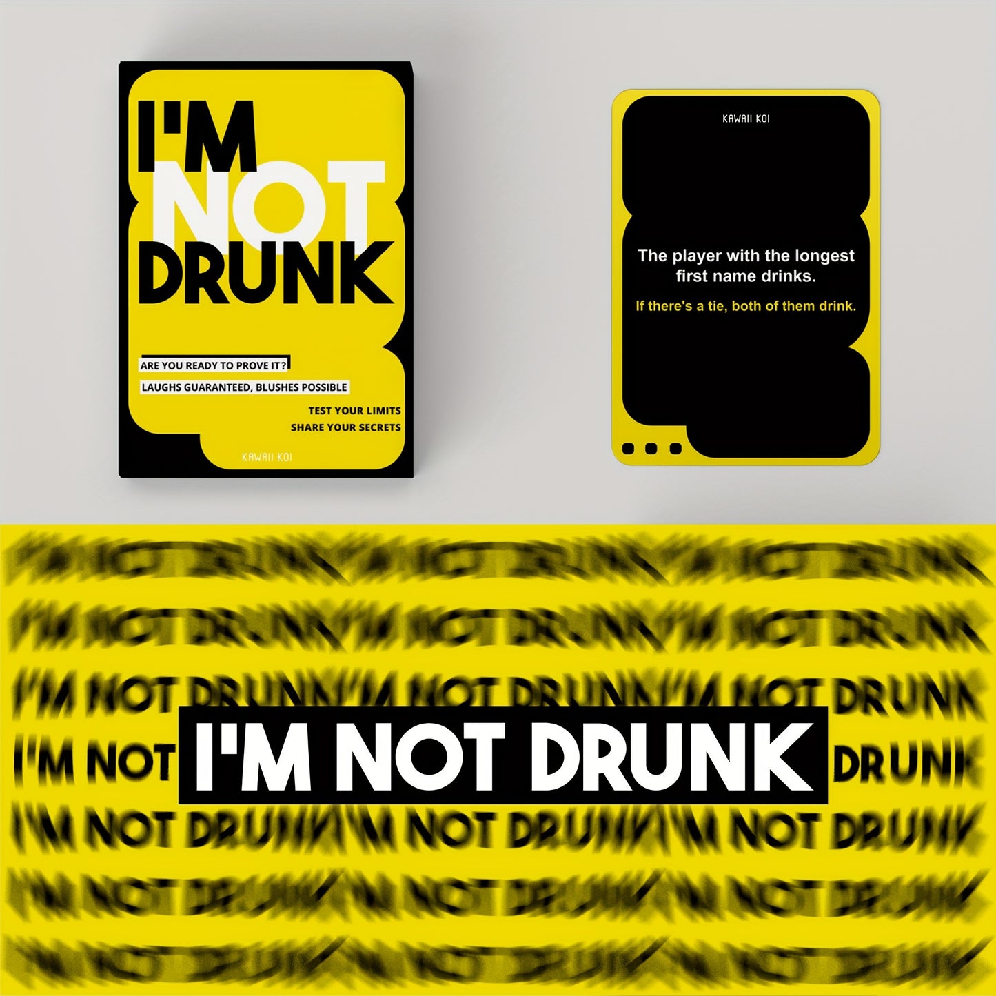 Secret Revealing I'm Not Drunk Card Game for Parties