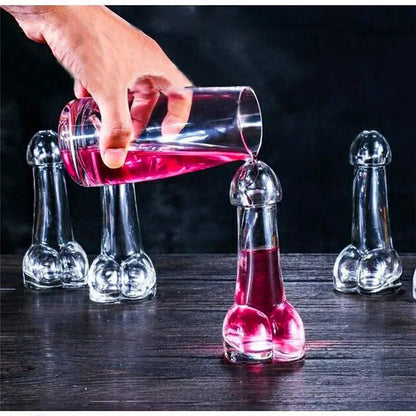 Dick Shot Glasses Pik Glas Cocktail Martini Mug Set