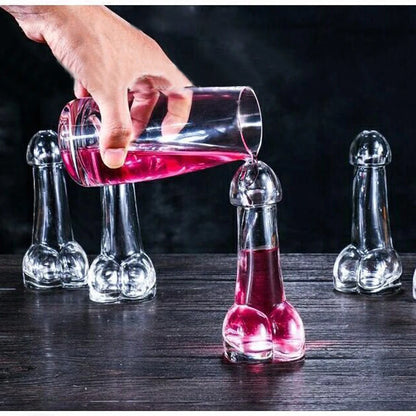 Dick Shot Glasses Pik Glas Cocktail Martini Mug Set