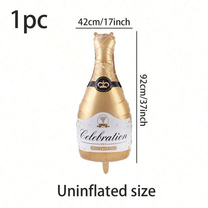 1PC Champagne Aluminum Film Balloon Large Birthday Party Decoration