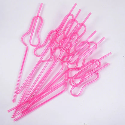 10Pcs Funny Penis Drinking Straws for Bachelorette Party Decor