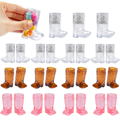 10pcs Mini Cowgirl Boot Shot Glasses for Parties