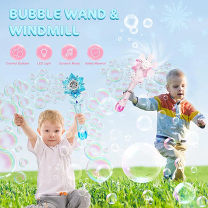 VATOS Bubble Wands X2 for Kids Auto Snowflake Blower