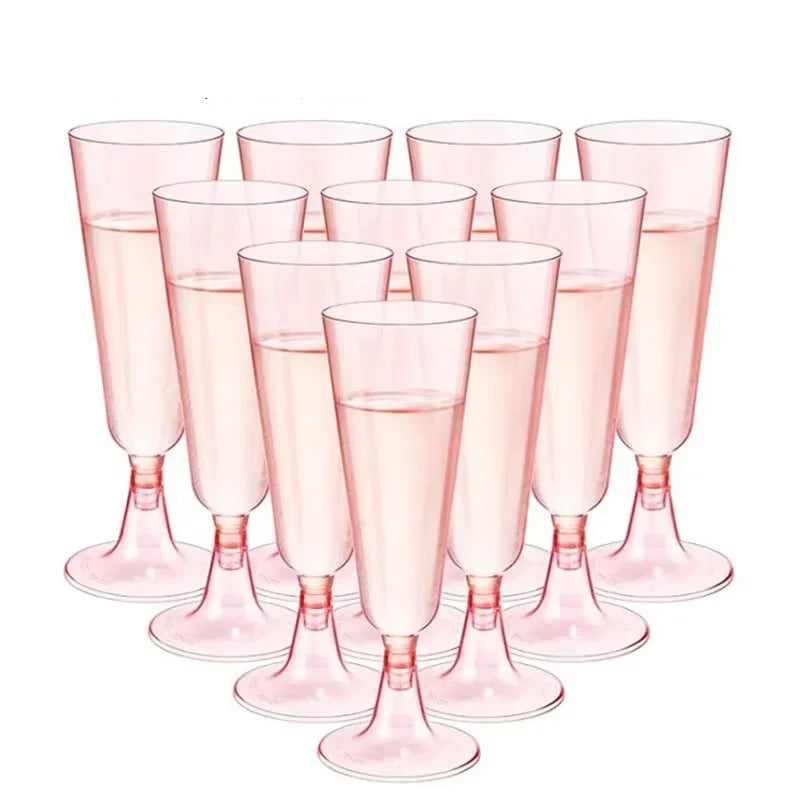 25pcs 150ml Disposable Cups Sparkling Champagne Flutes