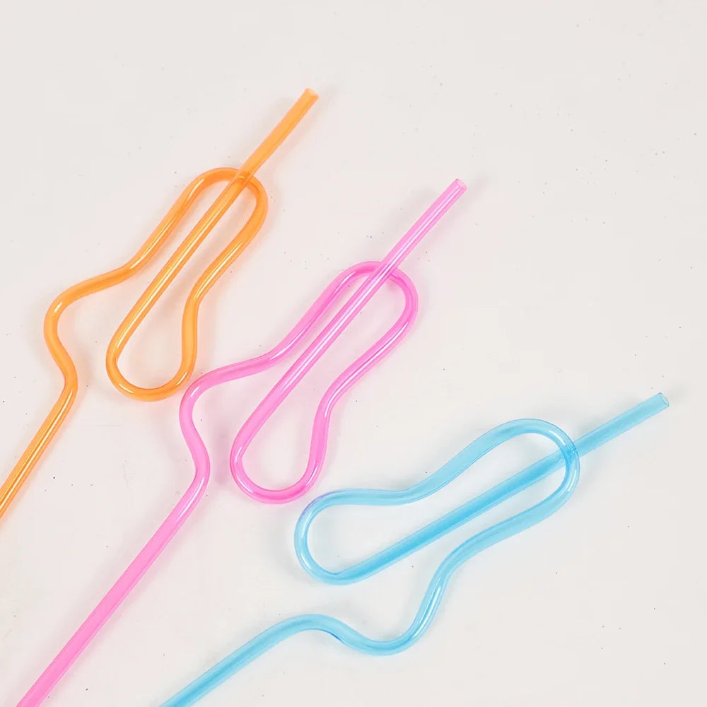 10Pcs Funny Penis Drinking Straws for Bachelorette Party Decor