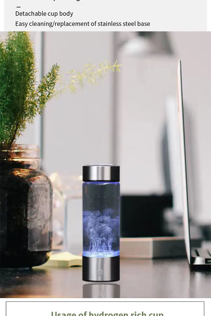 420ml or 14. 20z Hydrogen-Rich Water Cup Electric Hydrogen Rich Water Generator Bottle Titanium Quality Filter Portable Antioxidant Lonizer
