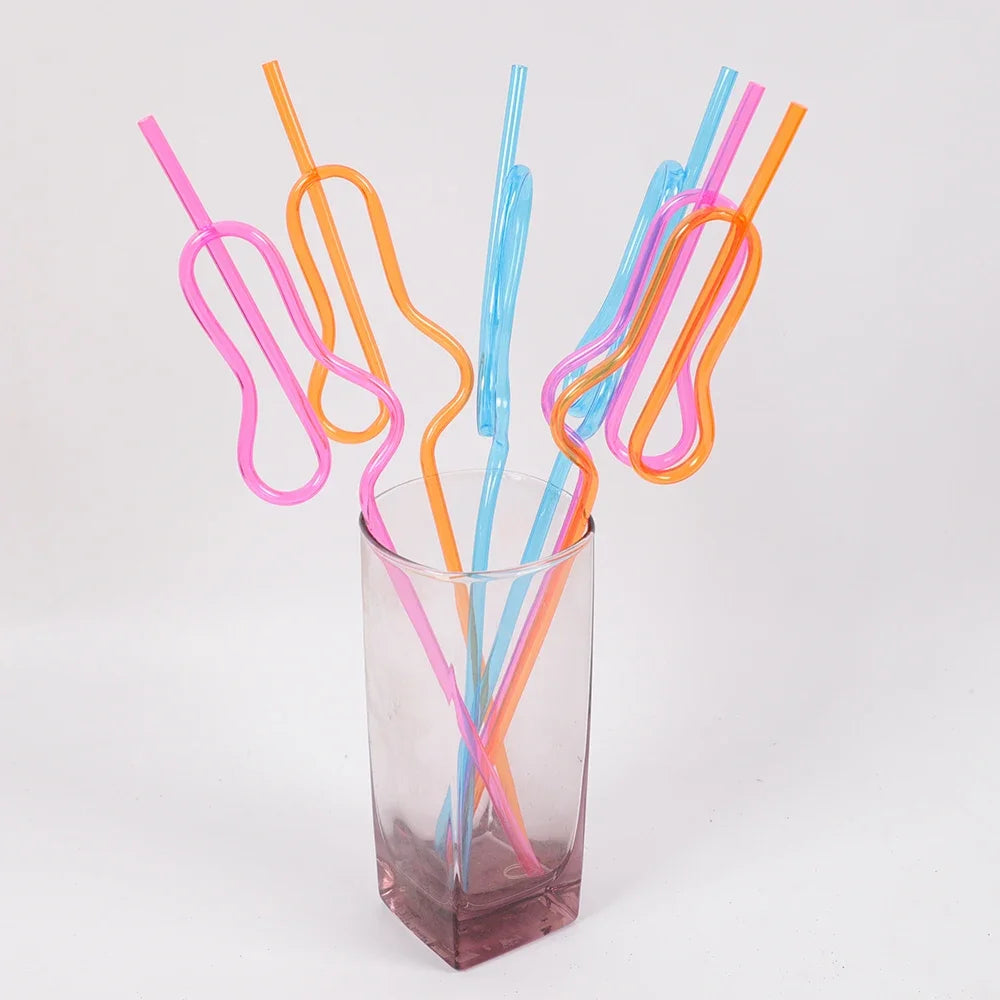 10Pcs Funny Penis Drinking Straws for Bachelorette Party Decor