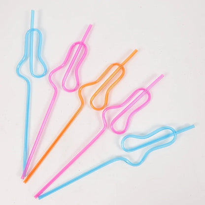 10Pcs Funny Penis Drinking Straws for Bachelorette Party Decor