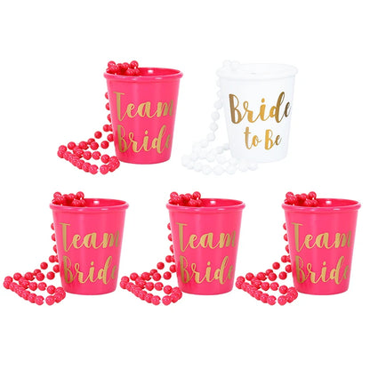 Team Bride Cups Bride To Be Plastic Shot Glasses Decor