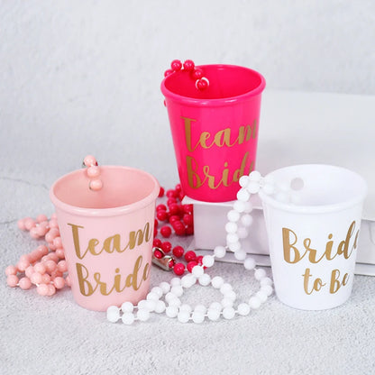 Team Bride Cups Bride To Be Plastic Shot Glasses Decor