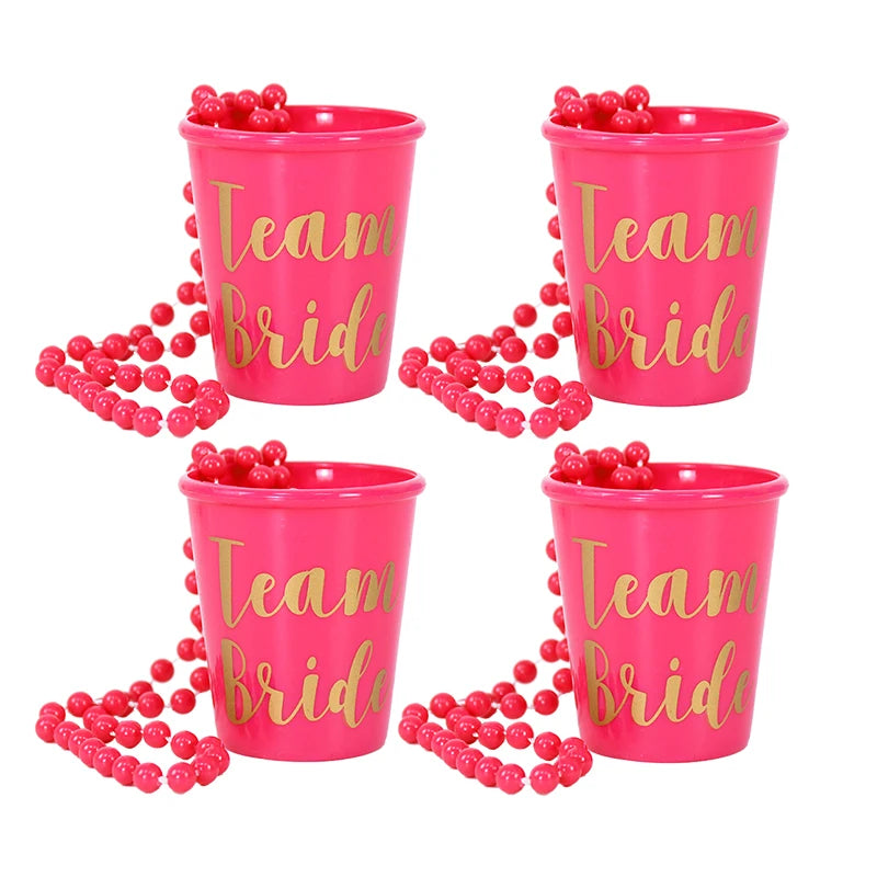 Team Bride Cups Bride To Be Plastic Shot Glasses Decor