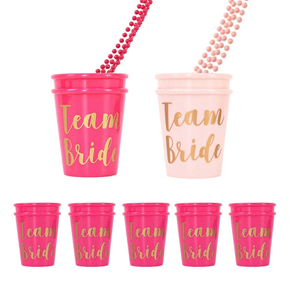 Team Bride Cups Bride To Be Plastic Shot Glasses Decor