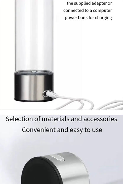 420ml or 14. 20z Hydrogen-Rich Water Cup Electric Hydrogen Rich Water Generator Bottle Titanium Quality Filter Portable Antioxidant Lonizer
