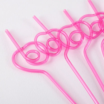 1Set Bridal Shower Straws Love Heart Drinking Straw Gift