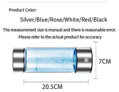420ml or 14. 20z Hydrogen-Rich Water Cup Electric Hydrogen Rich Water Generator Bottle Titanium Quality Filter Portable Antioxidant Lonizer
