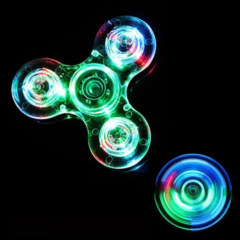 Luminous LED Light Fidget Spinner Glow in Dark EDC Toys