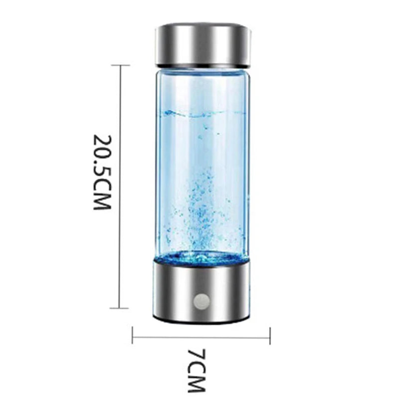 420ml or 14. 20z Hydrogen-Rich Water Cup Electric Hydrogen Rich Water Generator Bottle Titanium Quality Filter Portable Antioxidant Lonizer