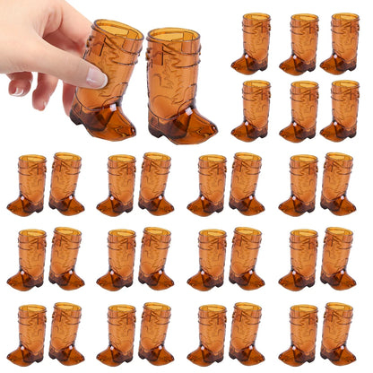10pcs Mini Cowgirl Boot Shot Glasses for Parties