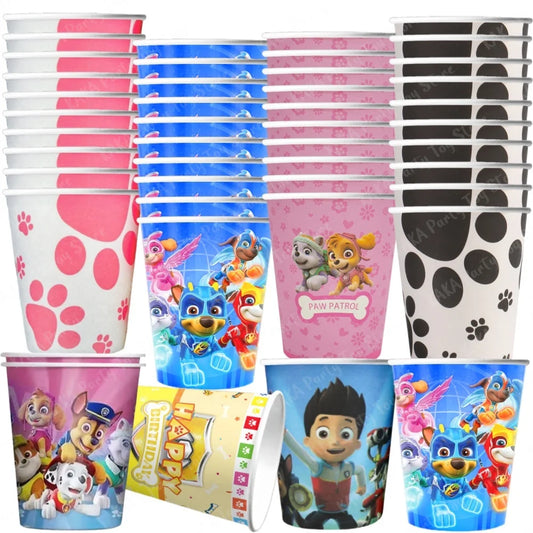 10/20/30Pcs Paw Patrol Cup Cartoon 9 oz Disposable Cups